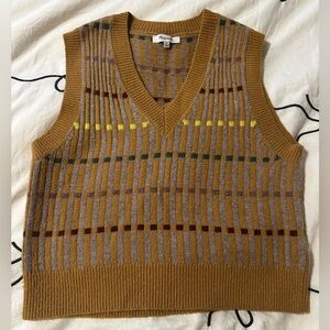Madewell Jacquard V-Neck Sweater Vest